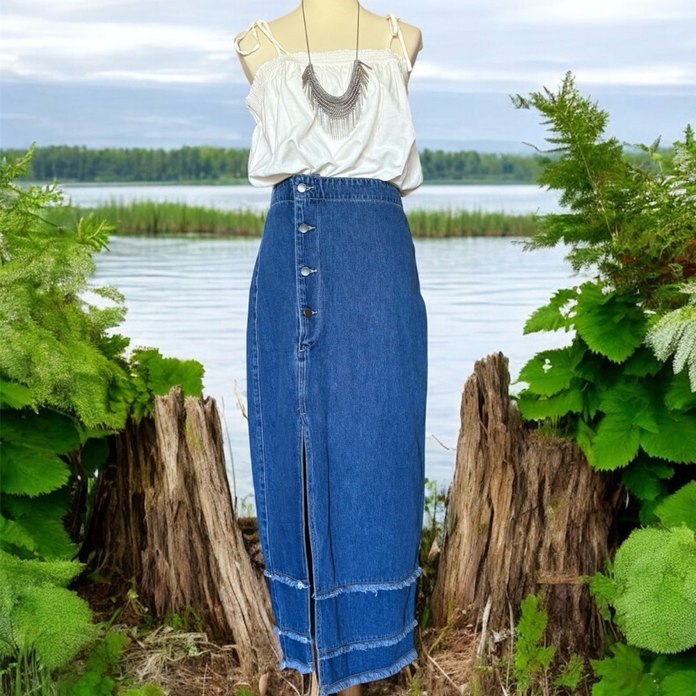 Denim Maxi Skirt